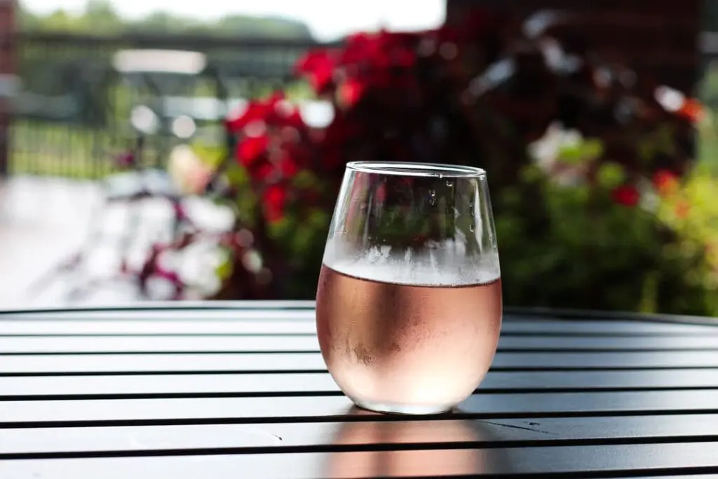 Glass of Rose wine